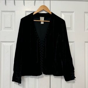 I.C.E Velvet Lace Up Long Sleeve